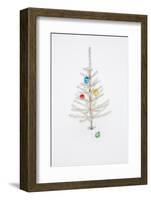 White Christmas Tree in Snow-null-Framed Photographic Print