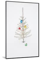 White Christmas Tree in Snow-null-Mounted Photographic Print