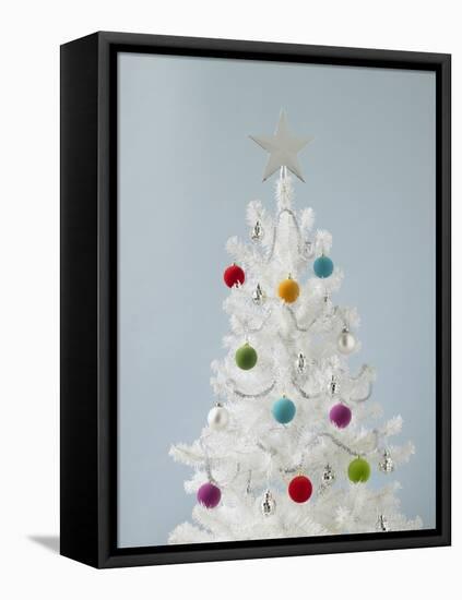 White Christmas Tree-Patrick Norman-Framed Stretched Canvas