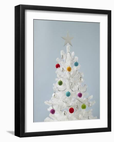 White Christmas Tree-Patrick Norman-Framed Photographic Print