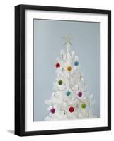 White Christmas Tree-Patrick Norman-Framed Photographic Print