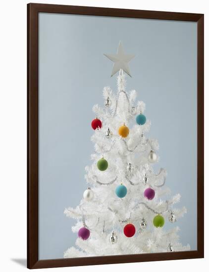 White Christmas Tree-Patrick Norman-Framed Photographic Print