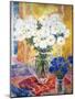 White Chrysanthemums-Lorraine Platt-Mounted Giclee Print