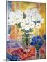 White Chrysanthemums-Lorraine Platt-Mounted Giclee Print