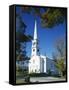 White Church at Peacham in Vermont, New England, United States of America, North America-null-Framed Stretched Canvas