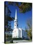 White Church at Peacham in Vermont, New England, United States of America, North America-null-Stretched Canvas