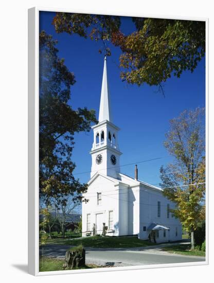 White Church at Peacham in Vermont, New England, United States of America, North America-null-Framed Photographic Print