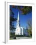 White Church at Peacham in Vermont, New England, United States of America, North America-null-Framed Photographic Print
