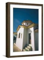 White Church in Greece-Clive Nolan-Framed Photographic Print