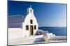 White church overlooking sea, Oia, Santorini, Cyclades-Ed Hasler-Mounted Photographic Print