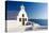 White church overlooking sea, Oia, Santorini, Cyclades-Ed Hasler-Stretched Canvas