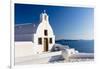 White church overlooking sea, Oia, Santorini, Cyclades-Ed Hasler-Framed Photographic Print