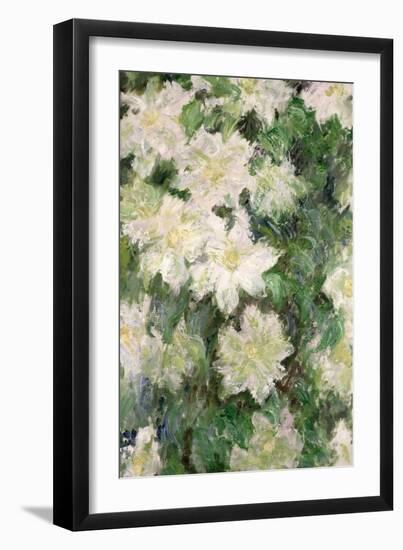 White Clematis, 1887-Claude Monet-Framed Premium Giclee Print