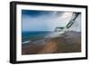 White Cliffs at Sunset in Dorset with Long Beach-Marcin Jucha-Framed Photographic Print