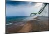 White Cliffs at Sunset in Dorset with Long Beach-Marcin Jucha-Mounted Photographic Print