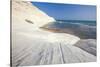 White cliffs known as Scala dei Turchi frame the turquoise sea, Porto Empedocle, Province of Agrige-Roberto Moiola-Stretched Canvas