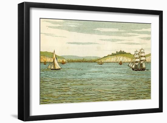 White cliffs of Dover viewed from a Channel crossing-Thomas Crane-Framed Giclee Print