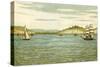 White cliffs of Dover viewed from a Channel crossing-Thomas Crane-Stretched Canvas