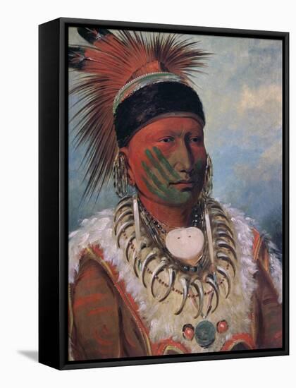 White Cloud, Chief of the Iowas-George Catlin-Framed Stretched Canvas