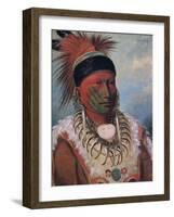 White Cloud, Chief of the Iowas-George Catlin-Framed Giclee Print