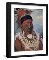 White Cloud, Chief of the Iowas-George Catlin-Framed Giclee Print