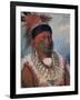 White Cloud, Chief of the Iowas-George Catlin-Framed Giclee Print