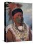 White Cloud, Chief of the Iowas-George Catlin-Stretched Canvas