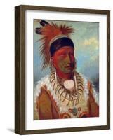 White Cloud, Head Chief of the Iowas by George Catlin-George Catlin-Framed Giclee Print