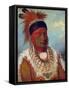 White Cloud, Head Chief of the Iowas by George Catlin-George Catlin-Framed Stretched Canvas