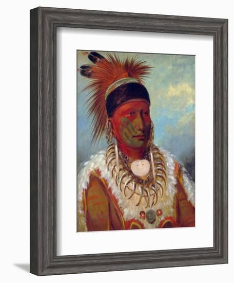 White Cloud, Head Chief of the Iowas by George Catlin-George Catlin-Framed Giclee Print