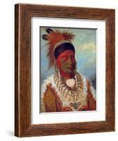 White Cloud, Head Chief of the Iowas by George Catlin-George Catlin-Framed Giclee Print