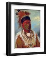 White Cloud, Head Chief of the Iowas by George Catlin-George Catlin-Framed Giclee Print