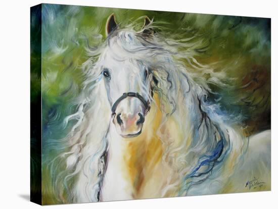 White Cloud the Andlusian Stallion-Marcia Baldwin-Stretched Canvas