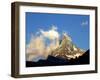 White Clouds and the Matterhorn, Zermatt,Valais, Swiss Alps, Switzerland, Europe-Hans Peter Merten-Framed Photographic Print