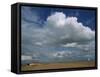 White Clouds in a Blue Sky at Shingle Street Near Felixstowe, Suffolk, England, United Kingdom-Strachan James-Framed Stretched Canvas