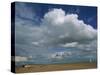 White Clouds in a Blue Sky at Shingle Street Near Felixstowe, Suffolk, England, United Kingdom-Strachan James-Stretched Canvas