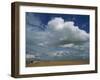 White Clouds in a Blue Sky at Shingle Street Near Felixstowe, Suffolk, England, United Kingdom-Strachan James-Framed Photographic Print