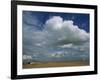 White Clouds in a Blue Sky at Shingle Street Near Felixstowe, Suffolk, England, United Kingdom-Strachan James-Framed Photographic Print