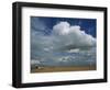 White Clouds in a Blue Sky at Shingle Street Near Felixstowe, Suffolk, England, United Kingdom-Strachan James-Framed Photographic Print