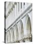White Columns and Arches of Ducale Palace, St. Mark's Square, Venice, Veneto, Italy-Lee Frost-Stretched Canvas