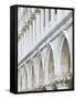 White Columns and Arches of Ducale Palace, St. Mark's Square, Venice, Veneto, Italy-Lee Frost-Framed Stretched Canvas