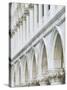 White Columns and Arches of Ducale Palace, St. Mark's Square, Venice, Veneto, Italy-Lee Frost-Stretched Canvas