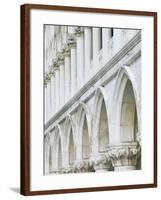 White Columns and Arches of Ducale Palace, St. Mark's Square, Venice, Veneto, Italy-Lee Frost-Framed Photographic Print