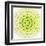 White Concentric Flower Center: Mandala Kaleidoscopic Design-tr3gi-Framed Art Print