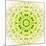 White Concentric Flower Center: Mandala Kaleidoscopic Design-tr3gi-Mounted Art Print