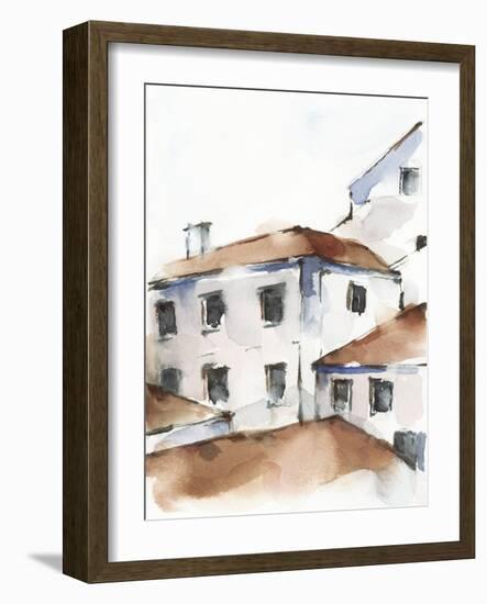 White Cottages III-Ethan Harper-Framed Art Print