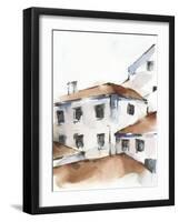 White Cottages III-Ethan Harper-Framed Art Print