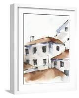 White Cottages III-Ethan Harper-Framed Art Print