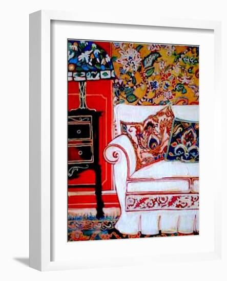 White couch-Linda Arthurs-Framed Giclee Print