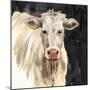 White Cow on Black-Silvia Vassileva-Mounted Art Print